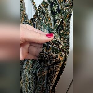 Green Paisley Print Dress